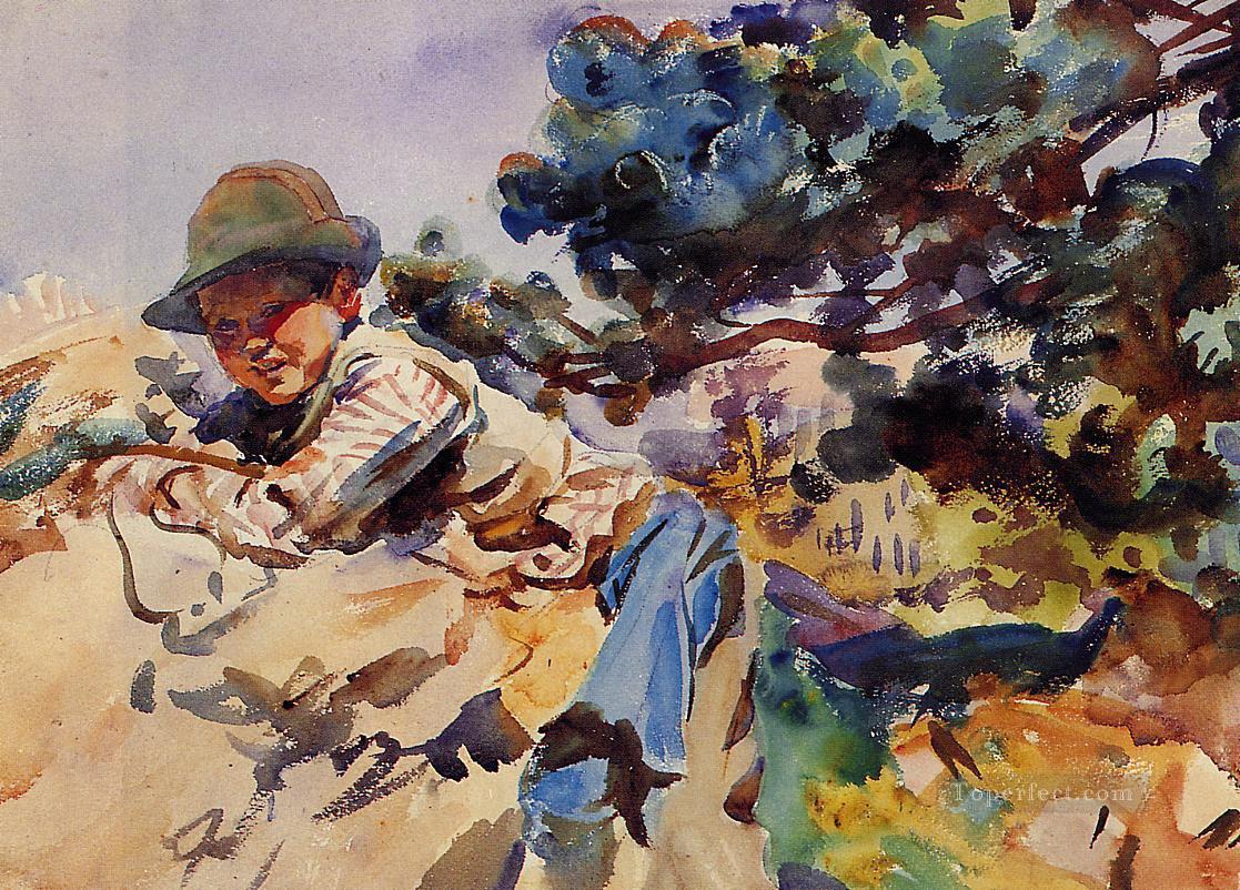 Boy on a Rock John Singer Sargent Oil Paintings